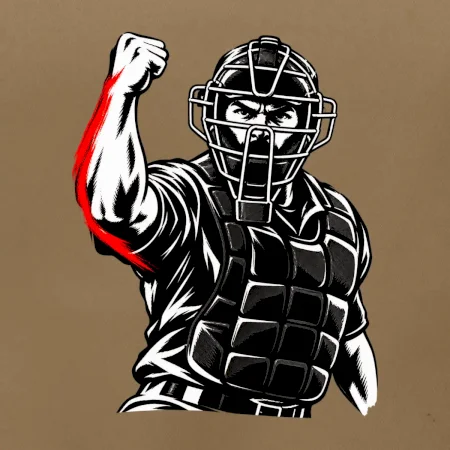 Baseballový rozhodčí signalizuje strike