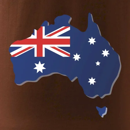 Austrália - vlajka mapa