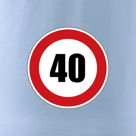 Dopravná značka - obmedzenie rýchlosti 40