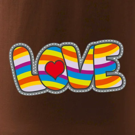 Love nápis dúhový
