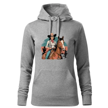 Cowgirl vintage na koni