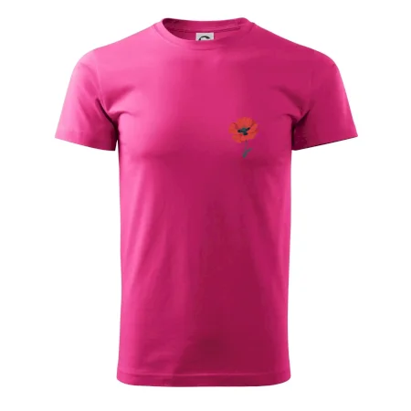 Vlčí mak kreslený na prsníku