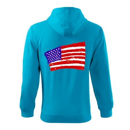 Americká vlajka ohnutá