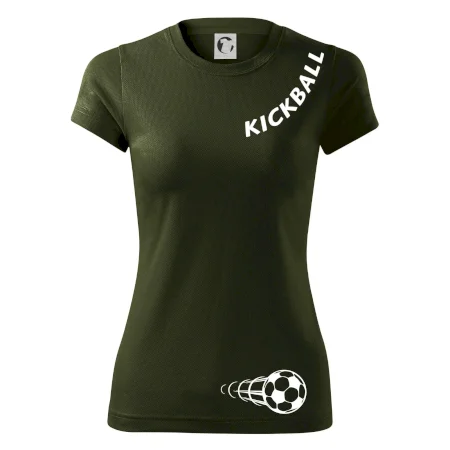 Kickball nápis šikmo
