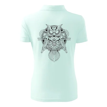 Steampunk sova čiernobiela