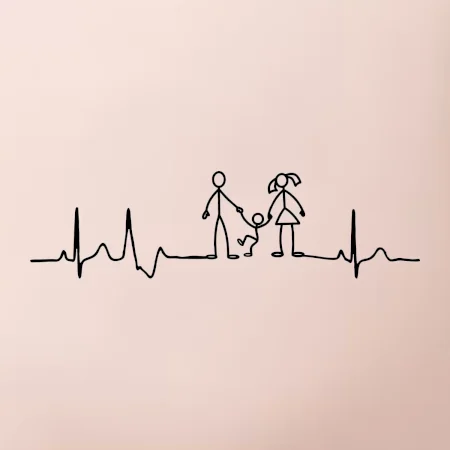 EKG rodina a jedno dieťa