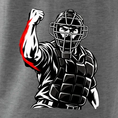 Baseballový rozhodčí signalizuje strike