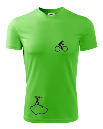 Mapa ČR + kolo na prsu