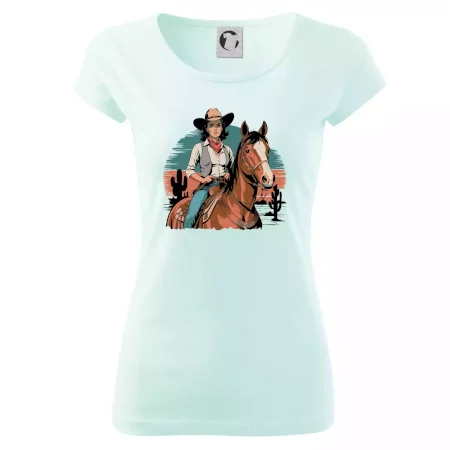 Cowgirl vintage na koni