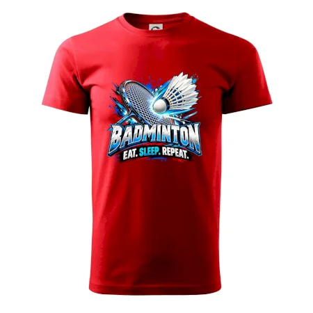 Bedmintonová raketa s košíčkom eat sleep repeat