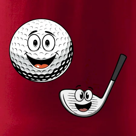 Parové tričko - Golfová palica a loptička