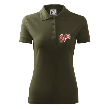 Folklór na prsníku veverička