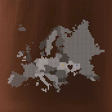 Mapa Európy - srdce v Ukrajine