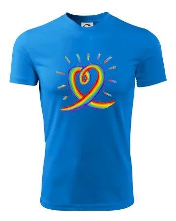 Srdce pride dúha kreslená