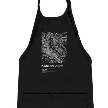 Kozákov - vrstevnice v obdĺžniku