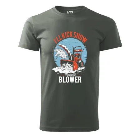 Kick snow blower