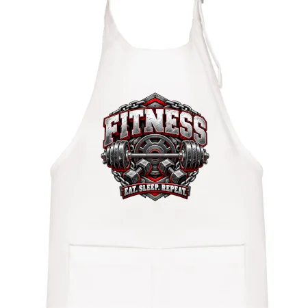 Fitness činka a závažia eat sleep repeat