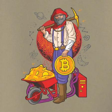 Baník ťaží Bitcoiny