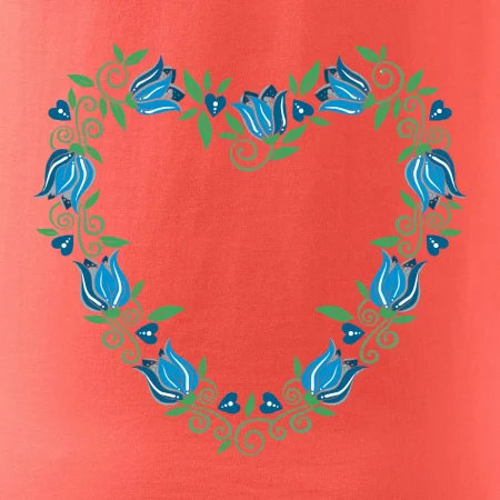 Modré tulipánové srdiečko (Pecka design)