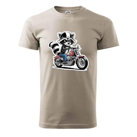 Mýval na motorke kreslený