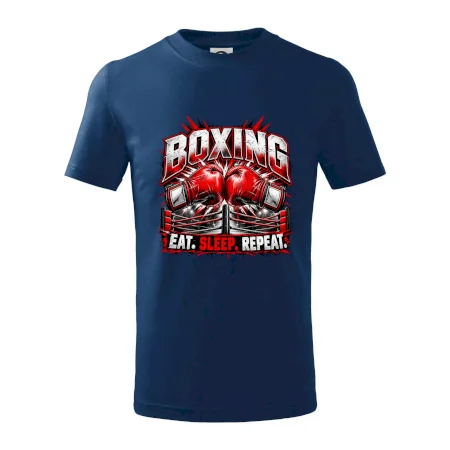 Boxerské rukavice v ringu eat sleep repeat