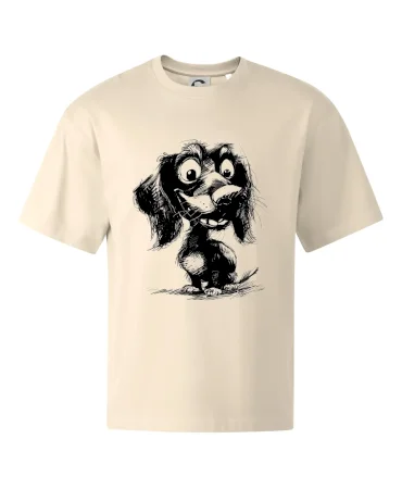 Čiernobiela karikatúra jazvečík