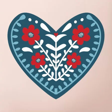 Folklór - srdce modré plné