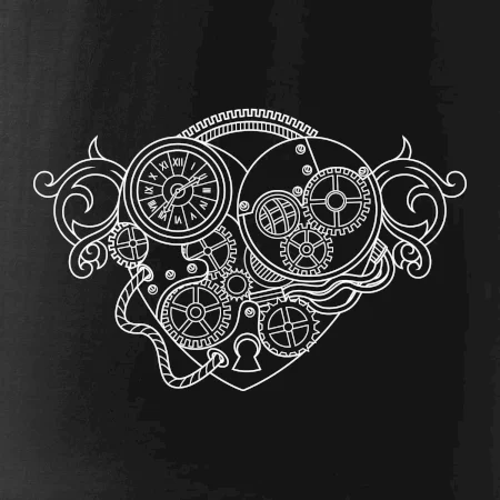 Steampunk srdce kreslené