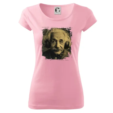 Albert Einstein so slúchadlami