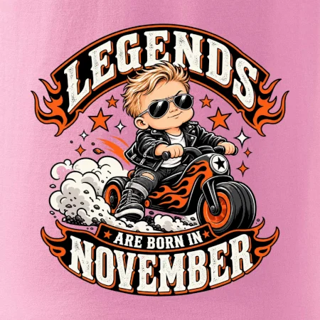 Legendy se rodí v listopadu malý motorkář na odrážedle