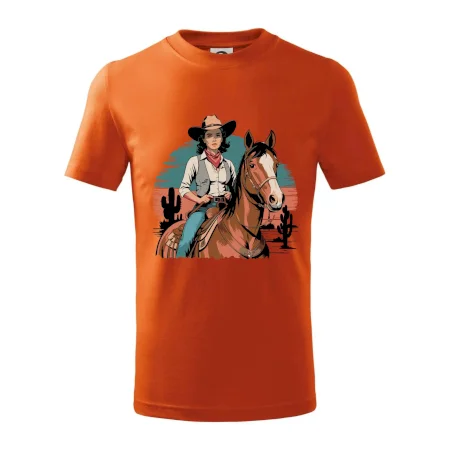 Cowgirl vintage na koni