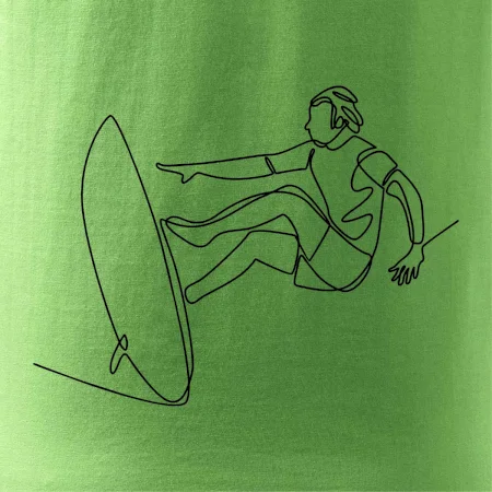 Surfer na vlne jedným ťahom