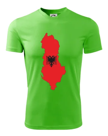 Albánsko mapa a znak