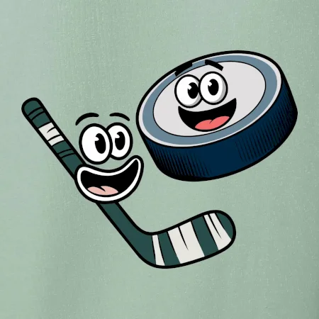 Parové tričko - Puk a hokejka