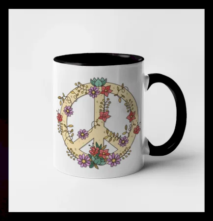 Peace symbol pieskový