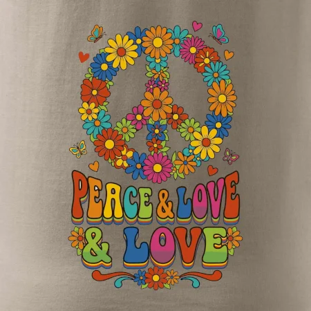 Peace and love - na výšku s květy