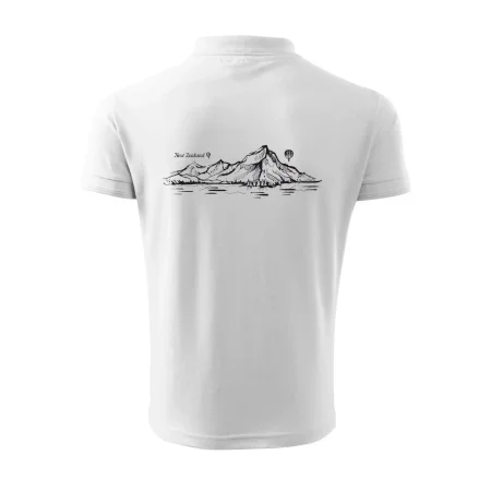 Nový Zéland nápis a hory Aoraki - Mount Cook