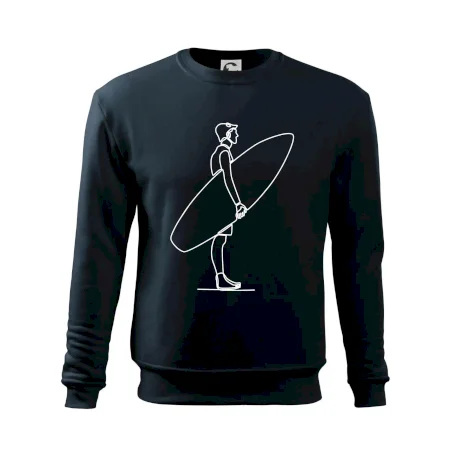 Surfer stojaci jedným ťahom