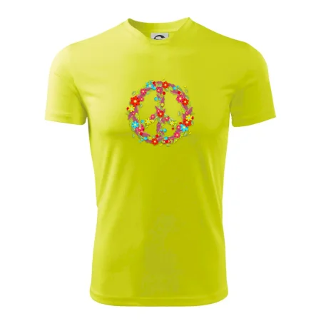 Peace symbol červené kvety