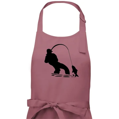 Rybár ťahajúce rybu