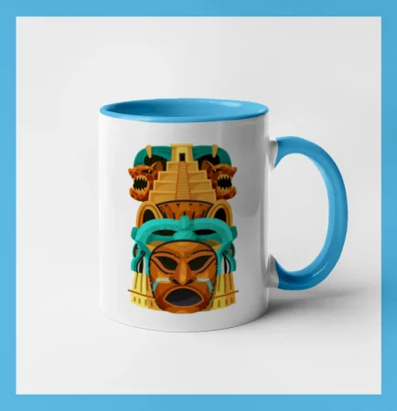 Mayová maska s pyramídou