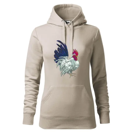 Kohút kreslený biely
