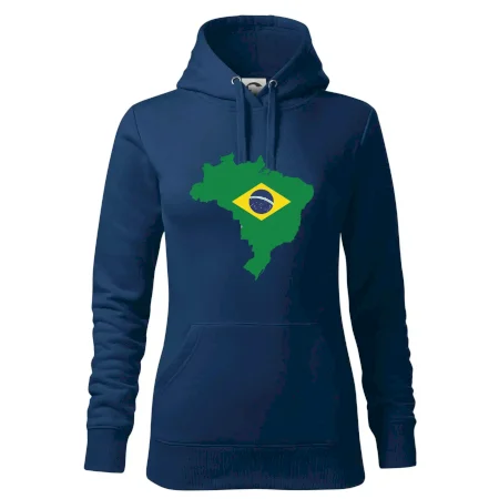 Brazília vlajka v mape