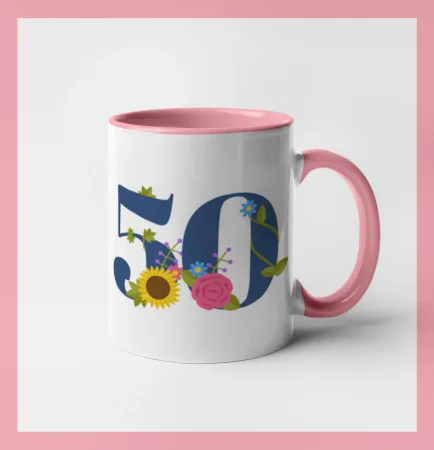 Kvetinové číslo kreslené - 50