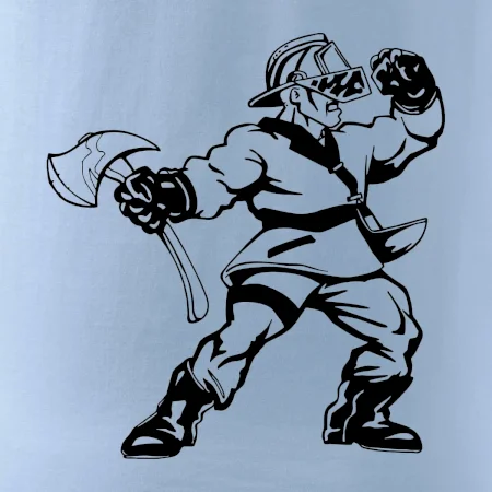 Hasič stojaci - nápis hasiči - Veľký nápis na chrbte