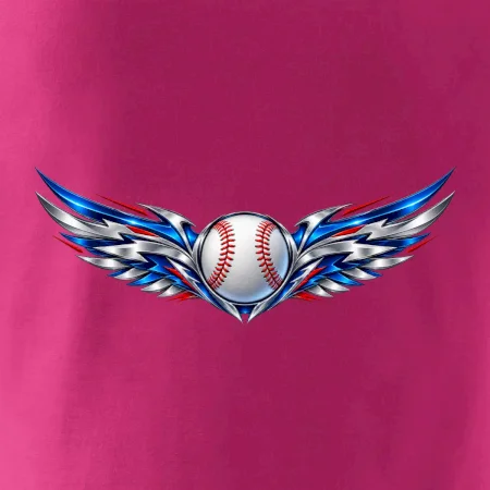Baseballový míček s kovovými křídly