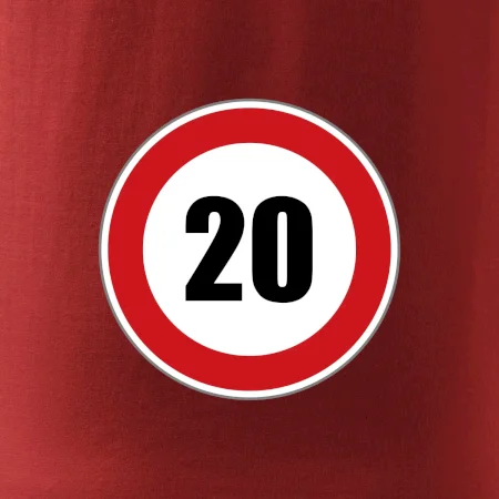 Dopravná značka - obmedzenie rýchlosti 20