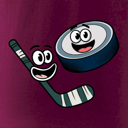 Parové tričko - Puk a hokejka