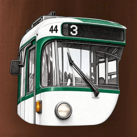 Detail čela T3R SLF tečkovaná perokresba