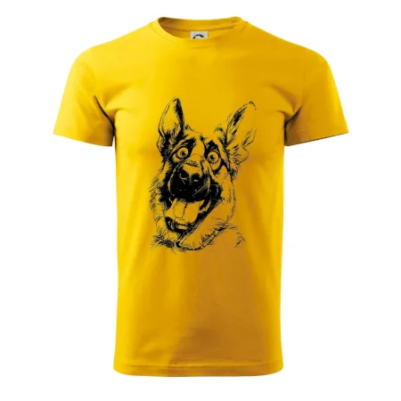 Čiernobiela karikatúra Nemecký ovčiak